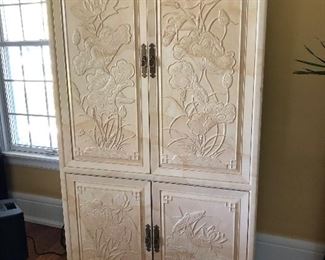 Henredon Asian entertainment unit, Lily motif