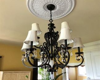 Wrought iron style chandelier