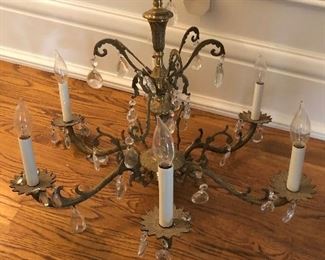 Vintage chandelier w/ crystals