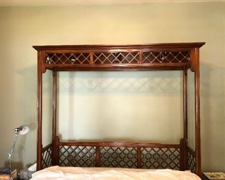 Queen size asian style Henredon bedroom set