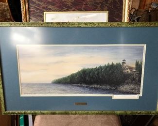 Signed lighthouse prints