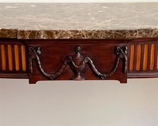 (close up of console table)