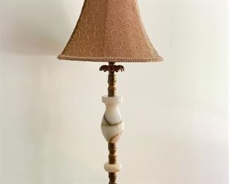 Vintage Table Lamp with Polished Stone