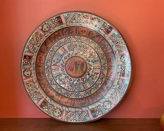 Ethnic Pottery Plate Wall Hanging