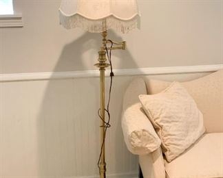 Brass Swing Arm Floor Lamp 
