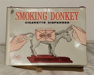 Vintage Cigarette Dispenser 
"Smoking Donkey"