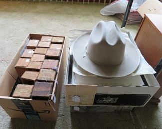 Wood cheese boxes , vintage hats