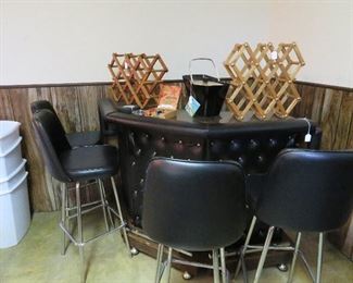 Vintage bar with stools