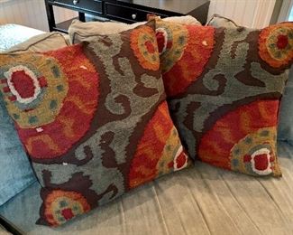 Item 12:  (2) Decorative pillows - 23" x 23": $32