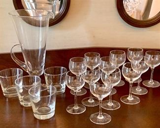 Manhattan Pitcher & 4 glasses,  12 cordials: $35
