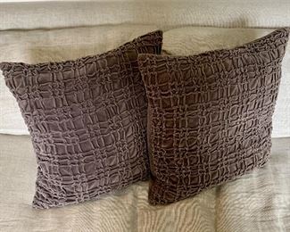 Item 64:  Arhaus textured pillows - 19" x 19": $32