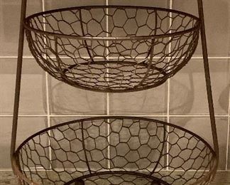 Item 85:  Two Tier Wire basket - 16" : $14 