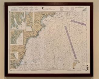 Item 126:  Cape Elizabeth to Portsmouth nautical map - 47" x 39":$200
