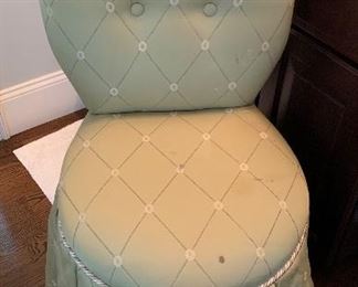 Item 248:  Vanity chair - needs reupholstering - be sure to note the pictures! $145
