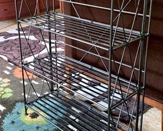 Item 149:  Wire rack with folding shelves - 28" x 11.5" x 40.5":$65