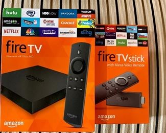 Item 241:  Fire TV & Fire TV stick (connects with Alexa Voice): $100 for both