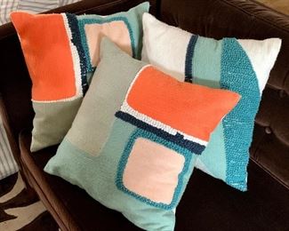 Item 177:  (3) Abstract design pillows: $24 