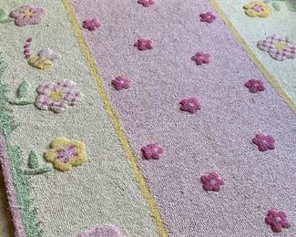Item 168:  Pottery Barn Kids "Baby Butterfly" rug - 5' x 8'