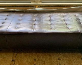 Item 175:  Leather bench - 60" x 25" x 16" - well loved but sturdy and comfortable! $150