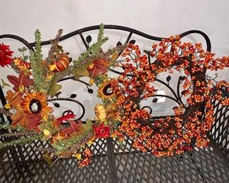 Lot of (2) fall wreaths: $10