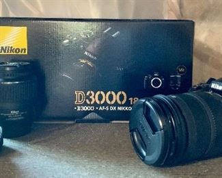 Item 257:  Nikon D3000 Camera and Lens Kit: $150