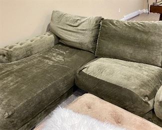 Sage Green Sectional - well loved: $300