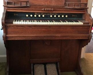 Carved Oak Organ- Weaver  Co.
