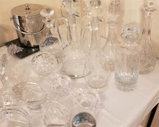 Lots of Whiskey Decanters