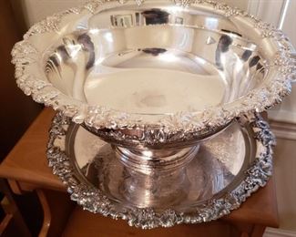 Nice Silver Punch Bowl and Underplate - Gorham "Newport"