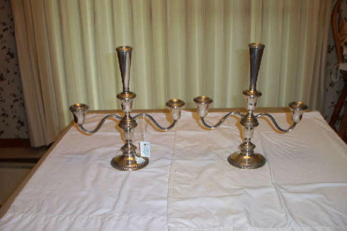 Sterling candleabras