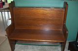 Rare antique church pew