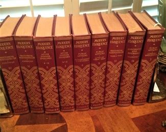 Red & gold books (not a complete set) - handsome on any shelf