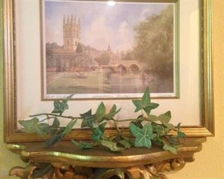 One of two wall shelves; "Magdalen Bridge" by D. R. Meeks