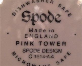 English Spode - "Pink Tower"