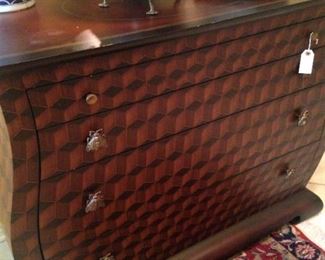 Patterned finish with bee knobs
