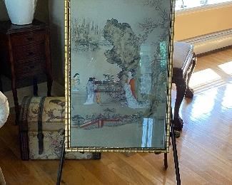 BRASS EASEL, $275 OR BEST OFFER, ASIAN ART $225 OR BEST OFFER