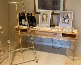 MARBLE TOP TABLE $275 OR BEST OFFER