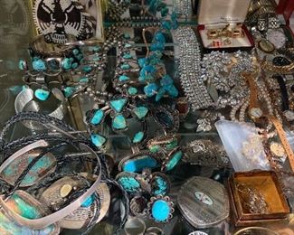 Jewelry - Sterling Silver, Turquoise, Gold, Diamonds and Costume  