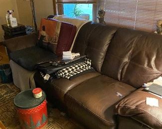 Sofa, area rug