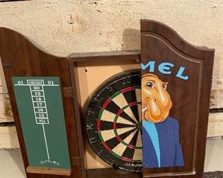 Dart board in Joe Camel case