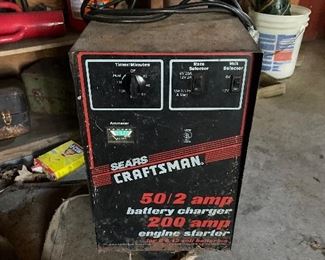 Craftsman battery charger/engine starter on wheels