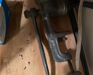 Vintage counter mount meat grinder