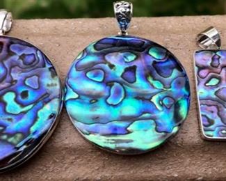 ABOLONE PENDANTS individually priced.  DesignsbyJeffJewerly@gmail.com or call 815.519.7653 for more info.
