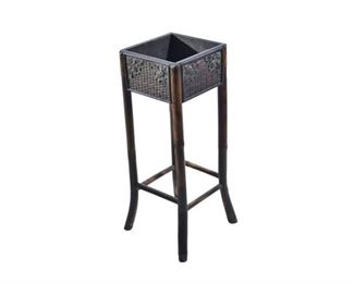 9. Wood and Metal Plant Stand
