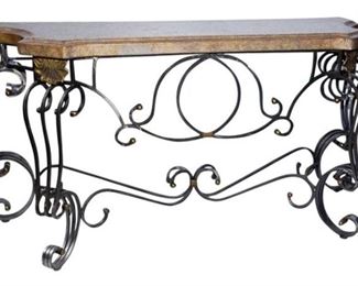49. Console with Wrought Metal Base