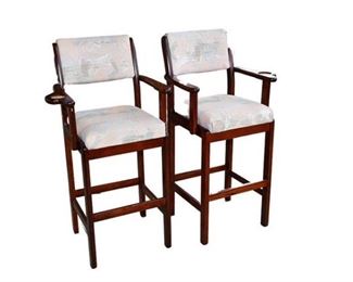 Pair of Upholstered Barstools