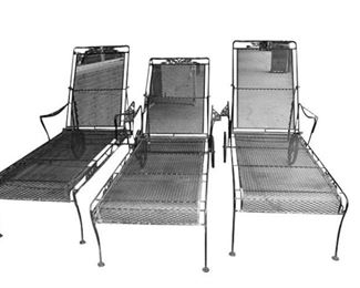 Three 3 Metal Patio Chairs