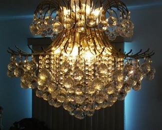 Swarovski Authentic Austrian Swarovski 160 plus Hand Cut, Lead Crystal Spheres, Hanging Chandelier, with Original Accessories Box.   Price available upon request.