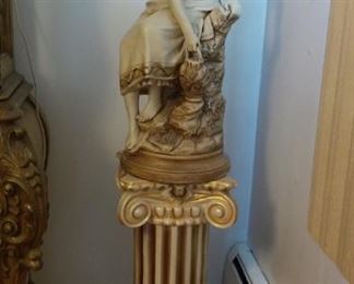 Fine, Large "Rebecca at the Well" Sculpture, from the old Testament Bible story, Now $300.
Fine Roman Style Column Pedestal asking $300. obo.
These two items sold separately.