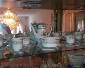 Coffee Cups and Saucers, from the "Empress China Japan Arcadia" pattern Set.